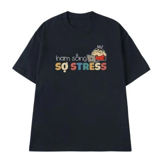 Áo ham sống sợ stress - màu đen